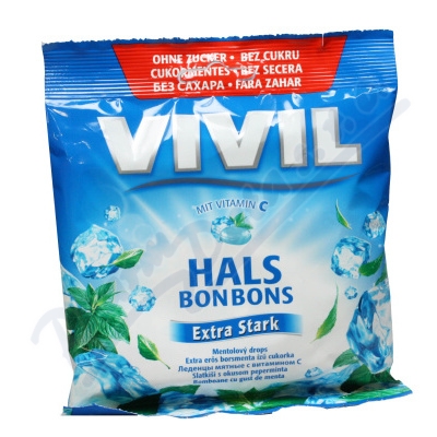 Vivil Extra silný mentol+vitamín C bez cukru 60g