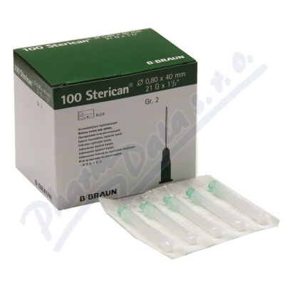 Inj.jehla STERICAN 21G/0.8x40mm zelená ster.100ks