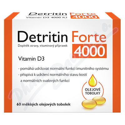 Detritin Forte Vitamin D3 4000 IU 60 měk.tobolek