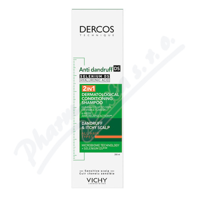 VICHY DERCOS Šampon a kondicionér lupy 2v1 200ml