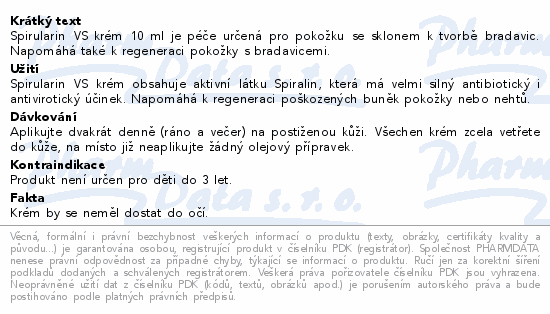 Spirularin VS krém 10ml