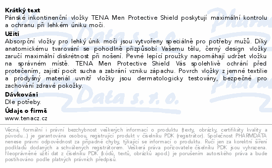 TENA Men Protective Shield ink.vložky 14ks 750459