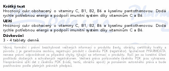 Energit Hroznový cukr multivitamín jahoda tbl.17