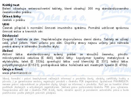 Bioaktivní Česnek tbl.60