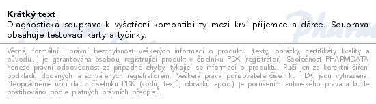 Diagnostická sada ABO monoklonální 30 vyšetření